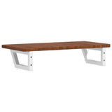 Basin Shelf Wall Mounted Steel and Solid Wood Oak 3302346