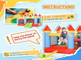 Kids Bounce Castle Inflatable Trampoline Slide Pool Basket for Kids Age 3-10, 3 x 2.75 x 2.1m T3398P348064
