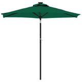 Garden Parasol with LEDs and Steel Pole Green 225x225x212cm 4005067