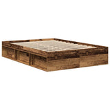 Bed Frame without Mattress Smoked Oak 120x200 cm 3203856