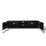 243044 TV Cabinet High-Gloss Black 140x40,5x35 cm
