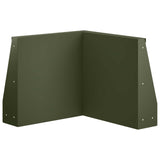 Retaining Wall 50 x 50 x 30 cm Steel Olive Green 8015163
