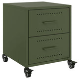 Bedside Cabinet Olive Green 36x39x43,5 cm Steel 846634