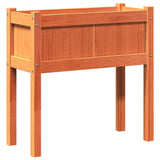 Garden Planter with Legs Wax Brown 70x31x70 cm Solid Wood Pine 837558