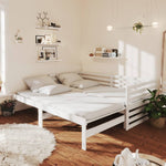 ZNTS Pull-out Day Bed without Mattress White 2xcm 806966