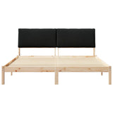 Bed frame Brown and black 180 x 200 cm Solid pine wood 3394365