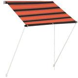 Retractable Awning 150x150 cm Orange and Brown 145894