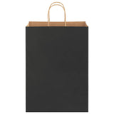 Paper Bags 250 pcs with Handles Black 32x17x44 cm 4101650