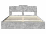 Storage Bed Concrete Grey 135 x 190 cm Engineered Wood 3413106
