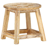 Hand-painted Stool 38x38x35 cm Solid Mango Wood 287445