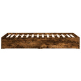 Bed Frame with Drawers without Mattress Smoked Oak 90x200 cm 3280682