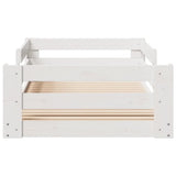 Bed Frame without Mattress White 80x160 cm Solid Wood Pine 855691