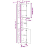 Bathroom Cabinet Artisan Oak 32x34x188.5 cm Engineered Wood 856944