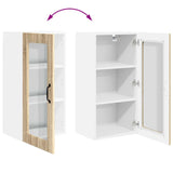 Wall Glass Cabinet PORTO Sonoma Oak 40 x 31 x 80 cm 885339