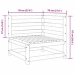 3 Piece Garden Lounge Set Grey Solid Pinewood 805707