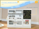 Pretend Play Kitchen, Kids Kitchen Playset, with Toy Phone, Chalkboard, Microwave, Cooking Stove, T3398P378964