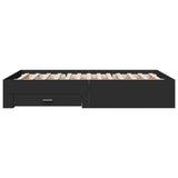 Bed Frame with Drawers without Mattress Black 120x190 cm Small Double 3280413