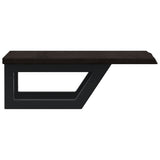 Basin Shelf Wall Mounted Steel and Solid Wood Oak 3302575