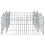 ZNTS Arched Gabion Raised Bed 200x100x50 cm Galvanised Iron 153550