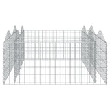 ZNTS Arched Gabion Raised Bed 200x100x50 cm Galvanised Iron 153550