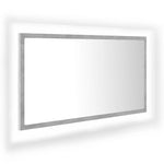 LED Bathroom Mirror Concrete Grey 80x8.5x37 cm Acrylic 804928