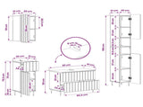 4 Piece Bathroom Cabinet Set ZWOLLE Old Wood Engineered Wood 3417925
