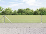 Welded Wire Fence with Concrete Base 10 x 0.6 m Silver Mesh 3352273