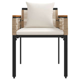 Outdoor Furniture Set Beige and Cream White Poly Rattan 42025228