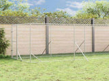 Outdoor Dog Kennel with Roof Silver 2x10x2.5 m Galvanised Steel 3190476