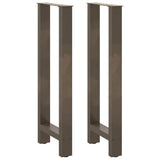Bar Table Legs Natural Steel 2 pcs 40x cm Steel 4013339