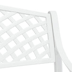 ZNTS Garden Bench 102 cm Cast Aluminium White 317746