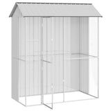 Bird Cage with Storage Grey 215 x 110 x 247 cm Galvanised Steel 3325173