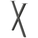 Dining Table Legs X-Shaped 2 pcs Anthracite 70x cm Steel 4012918