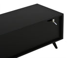 Mid-Century Modern LED TV Stand, Lowboard,TV Cabinet with LED Light, TV Unit, Modern Industrial N605P438636Z