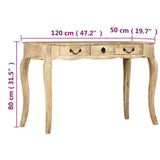 Console Table Solid Mango Wood 120x50x80 cm 243987