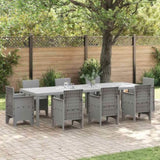 Garden Table Light Grey 300 x 100 x 73 cm Poly Rattan 3378523