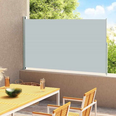 Patio Retractable Side Awning 180x300 cm Grey 313401