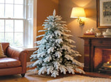 5ft Super Flocked Christmas Tree - Green/White T3398P424892