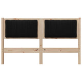 Upholstered Headboard Brown 140 cm Solid Pine Wood 879066