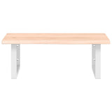 Basin Shelf Wall Mounted Steel and Solid Wood Oak 3302592