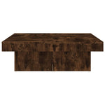 ZNTS Coffee Table Smoked Oak 90x90x28 cm Engineered Wood 826635