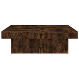 ZNTS Coffee Table Smoked Oak 90x90x28 cm Engineered Wood 826635