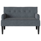 Chesterfield Bench Dark Grey 112 x 65.5 x 75 cm Velvet 42019287