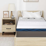 Mattress Topper White 70 x 200 x 6 cm Jaquard Fabric 4106253