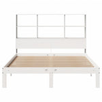 Bookcase Bed without Mattress White 120x200cm Solid Wood Pine 3322561