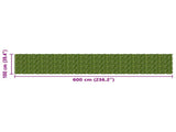 Balcony Screen with Leaves Green and Yellow 600 x 100 cm 42040676