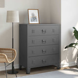 Industrial Drawer Cabinet Anthracite 78x40x93 cm Metal 339617