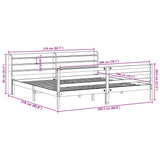 Bed Frame without Mattress Wax Brown 200x200 cm Solid Wood Pine 3306667