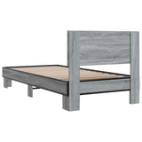 Bed Frame with Headboard Grey Sonoma 80 x 200 cm 8009086