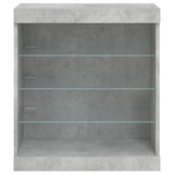 Sideboard with LED Lights Concrete Grey 60.5x37x67 cm 836696